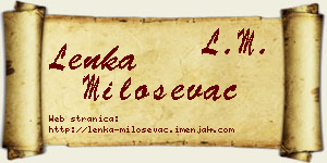 Lenka Miloševac vizit kartica